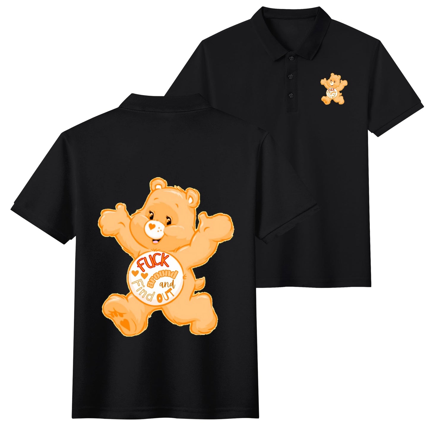 "F around and FIND OUT" - Unisex Adult Half printed Cotton Polo Shirt