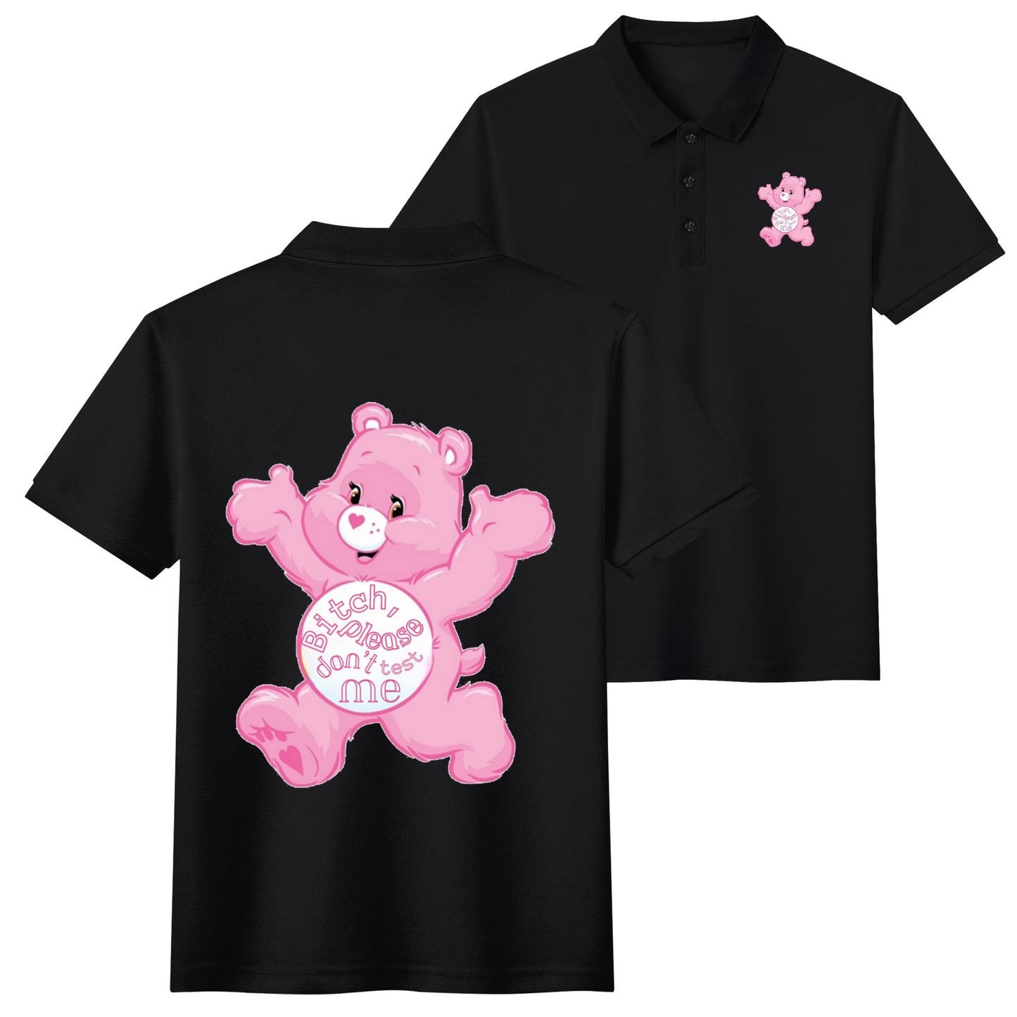 Unisex Adult Half printed Cotton Polo Shirt