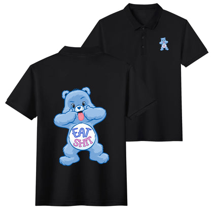 "Eat Sh*t" CareLESS Bears - Unisex Adult Half printed Cotton Polo Shirt