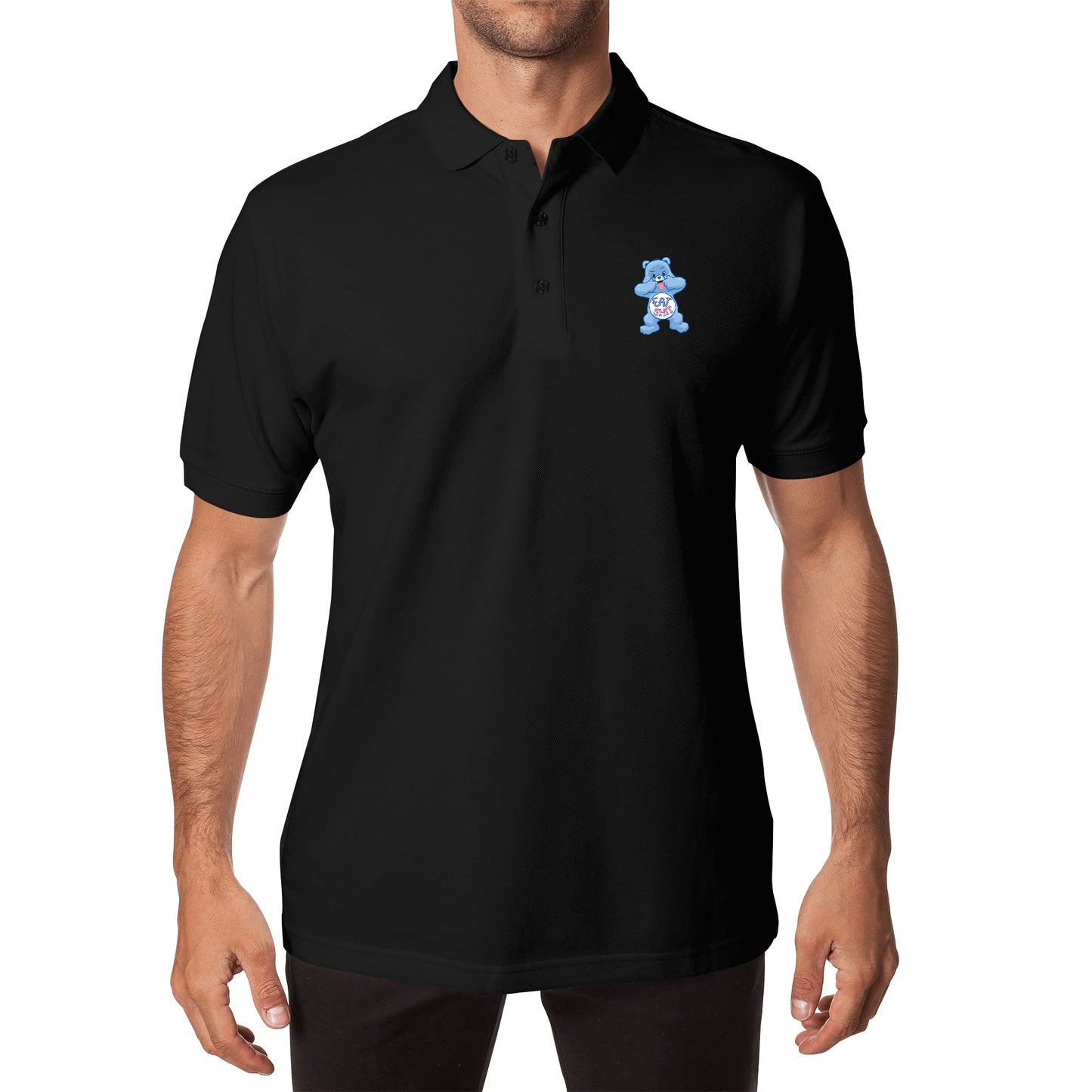 "Eat Sh*t" CareLESS Bears - Unisex Adult Half printed Cotton Polo Shirt
