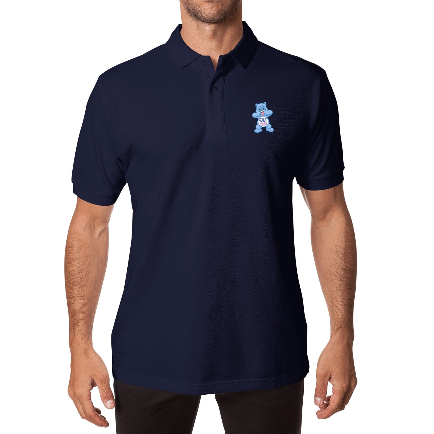 "Eat Sh*t" CareLESS Bears - Unisex Adult Half printed Cotton Polo Shirt