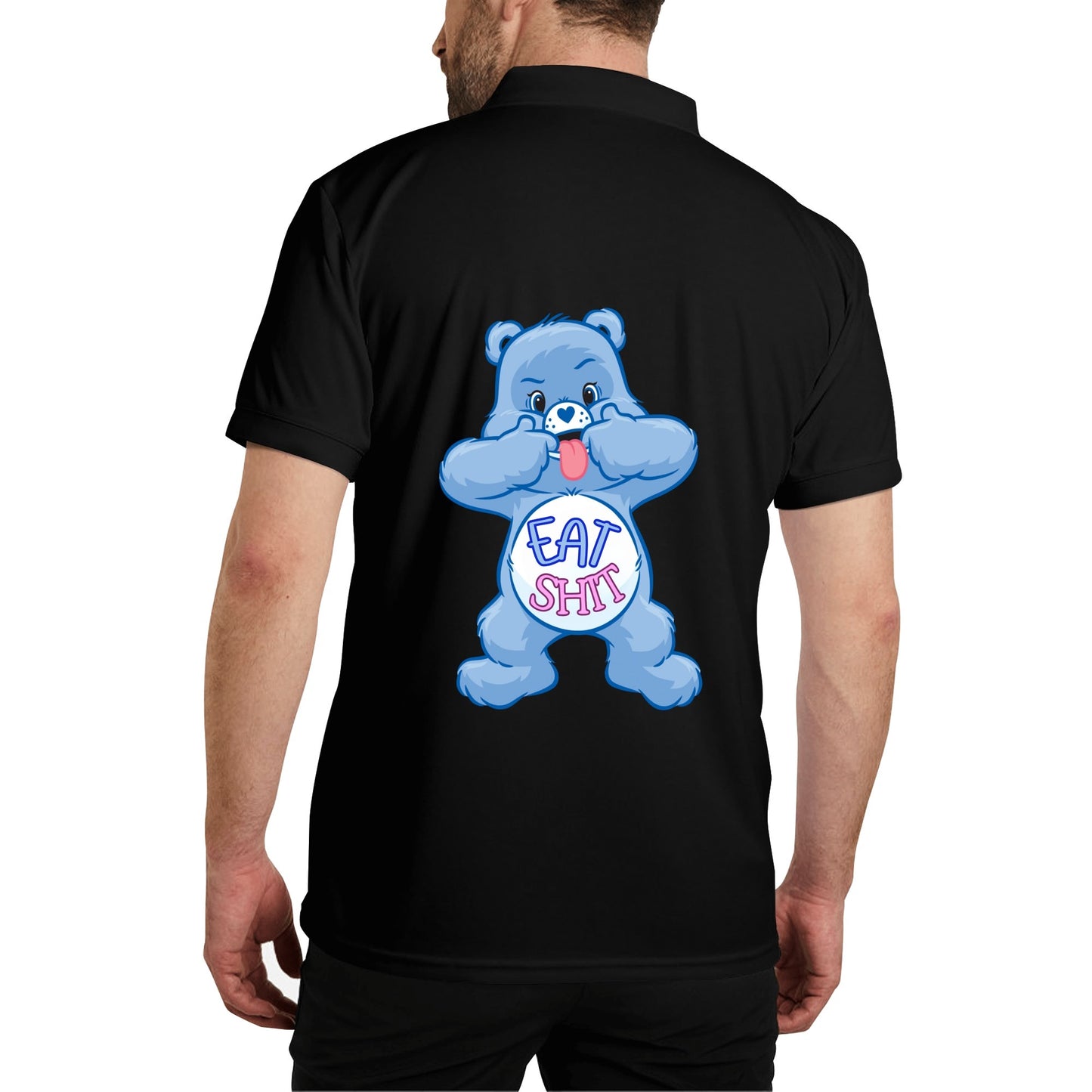 "Eat Sh*t" CareLESS Bears - Unisex Adult Half printed Cotton Polo Shirt