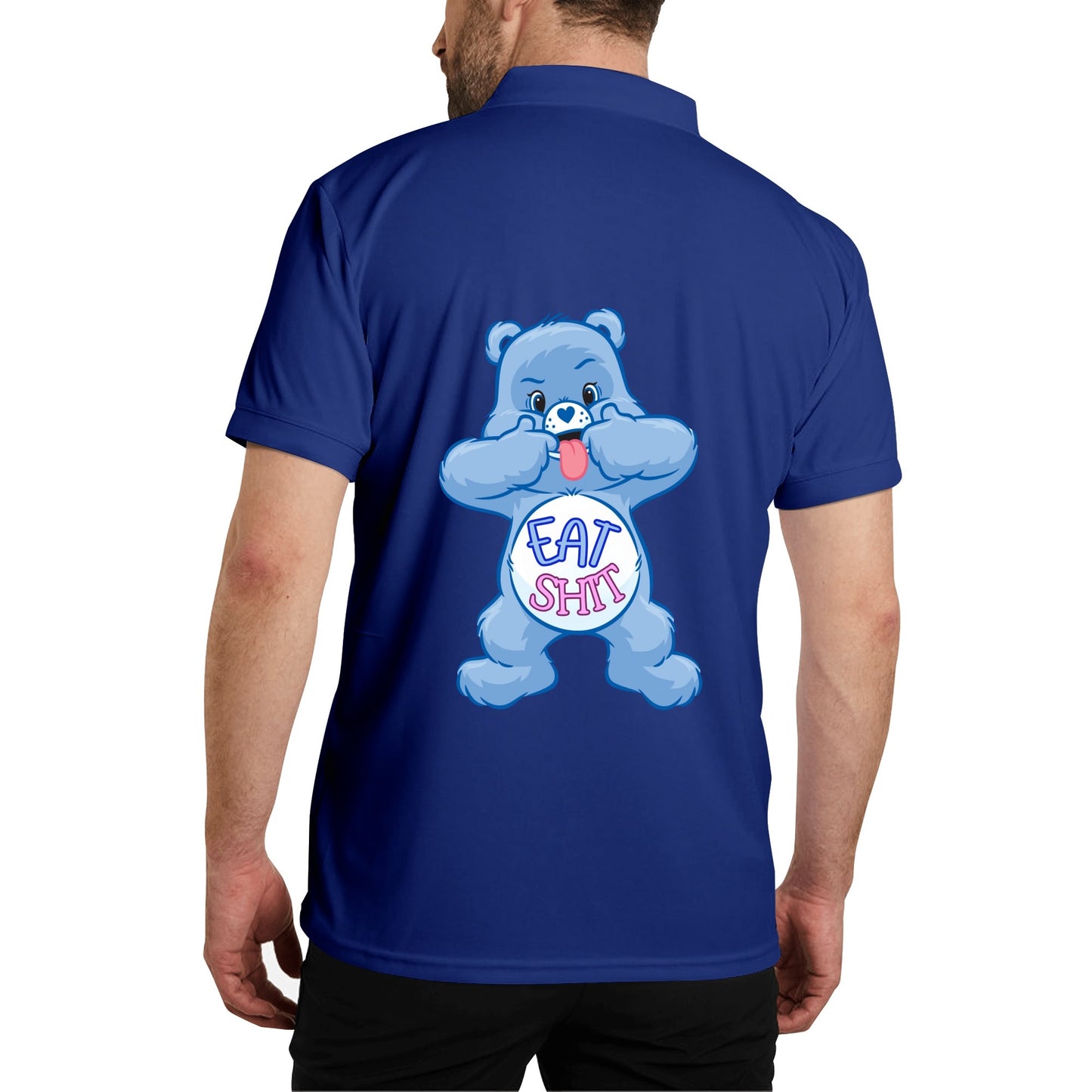 "Eat Sh*t" CareLESS Bears - Unisex Adult Half printed Cotton Polo Shirt