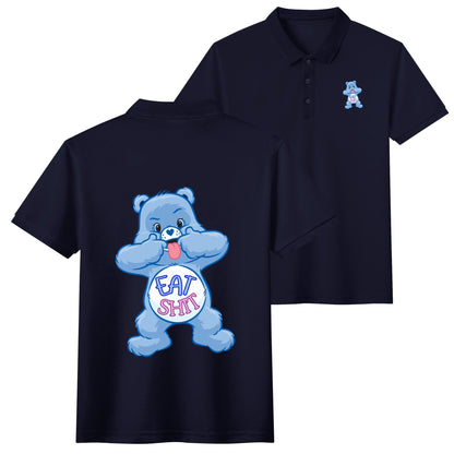 "Eat Sh*t" CareLESS Bears - Unisex Adult Half printed Cotton Polo Shirt