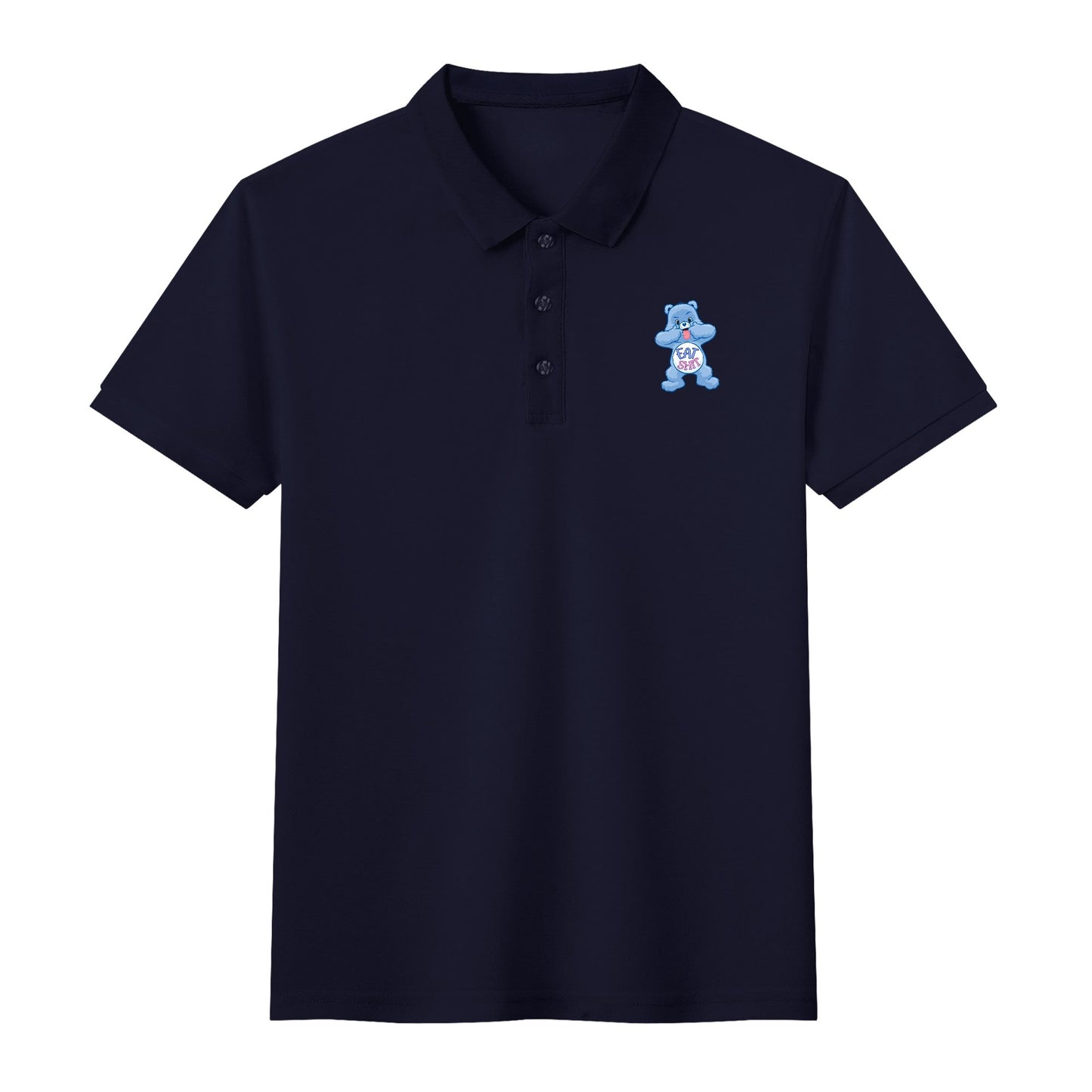"Eat Sh*t" CareLESS Bears - Unisex Adult Half printed Cotton Polo Shirt