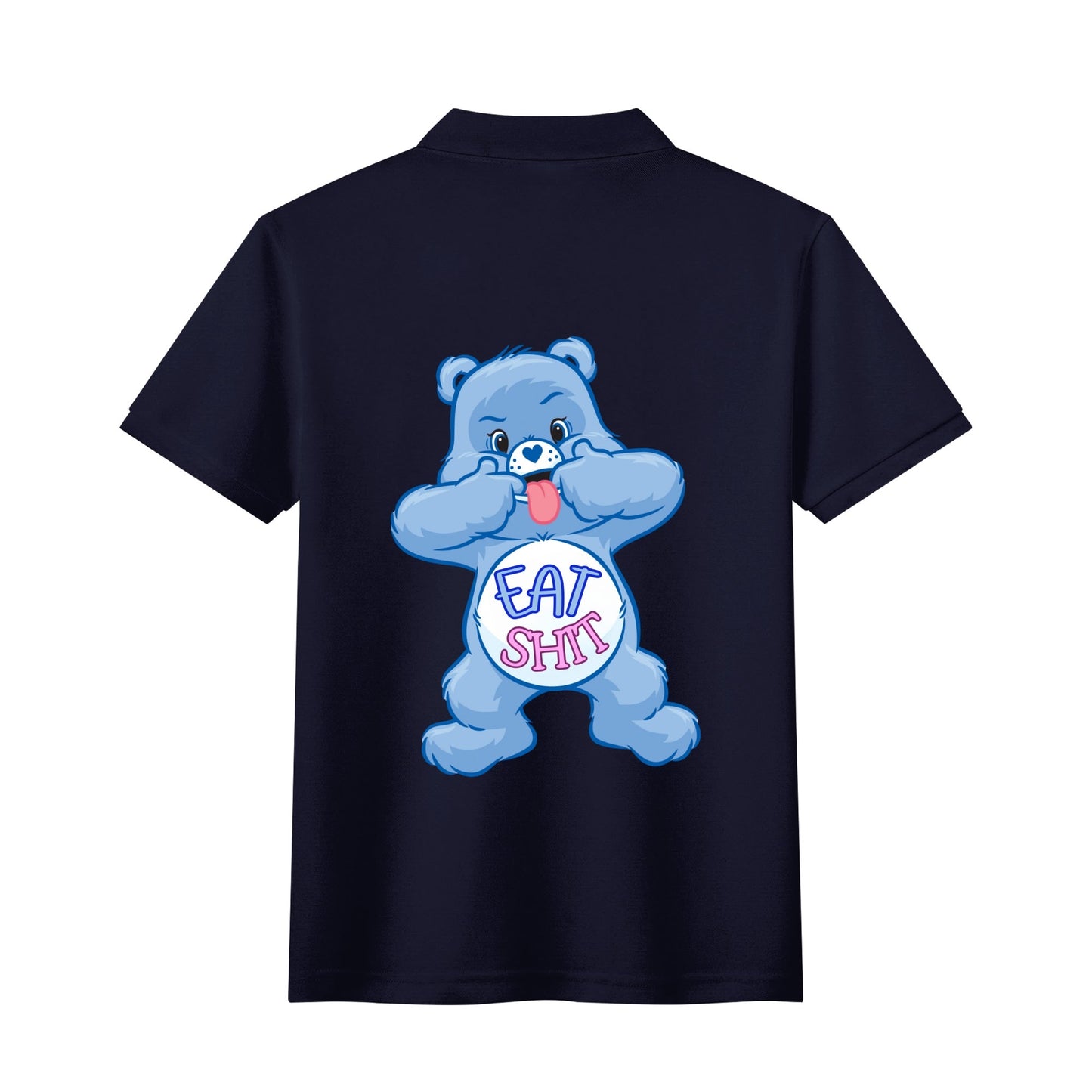 "Eat Sh*t" CareLESS Bears - Unisex Adult Half printed Cotton Polo Shirt