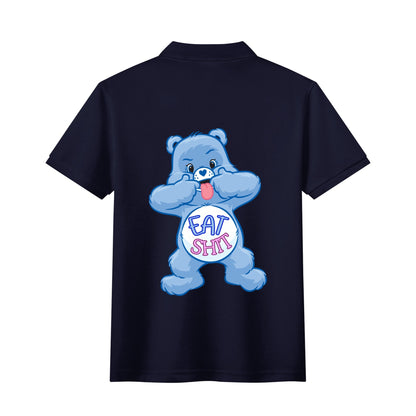 "Eat Sh*t" CareLESS Bears - Unisex Adult Half printed Cotton Polo Shirt