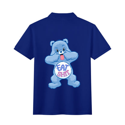 "Eat Sh*t" CareLESS Bears - Unisex Adult Half printed Cotton Polo Shirt