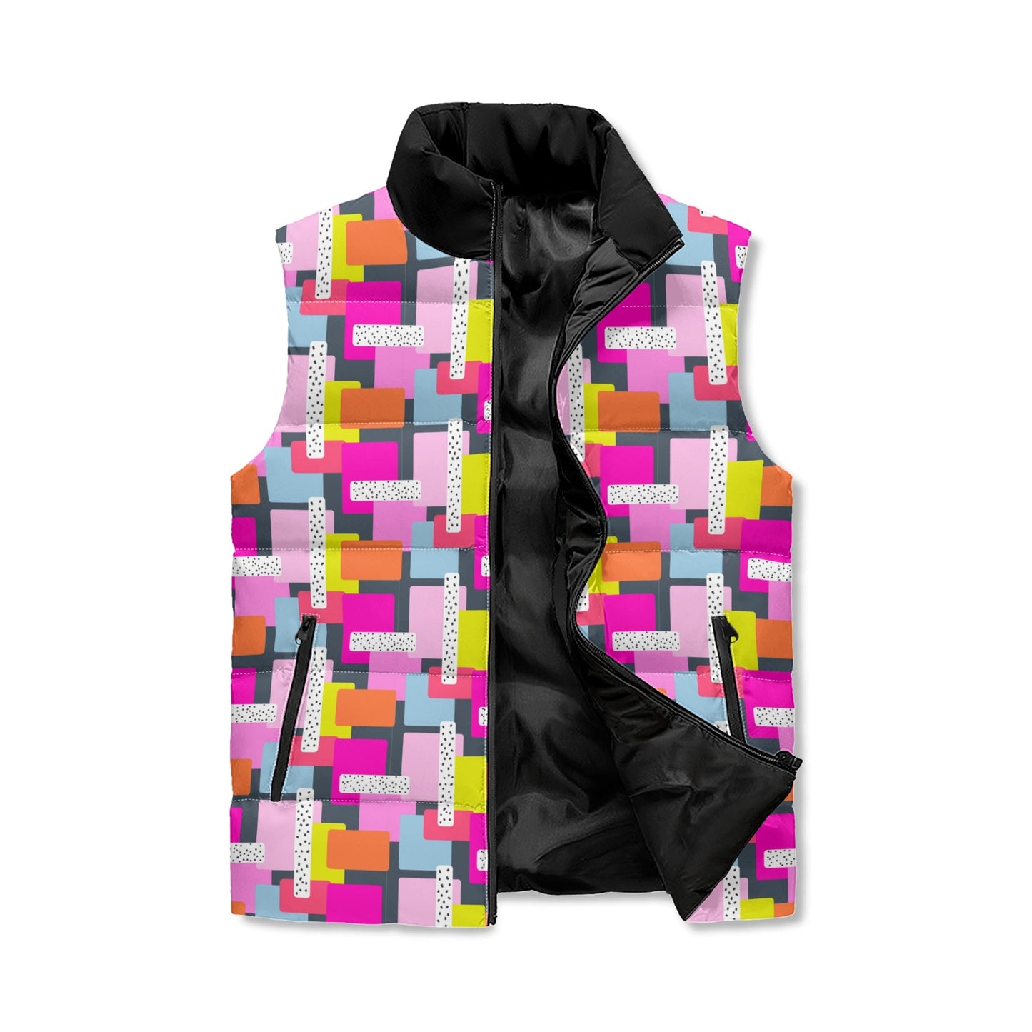 "Geometry Confuses Me" Puffer Vest