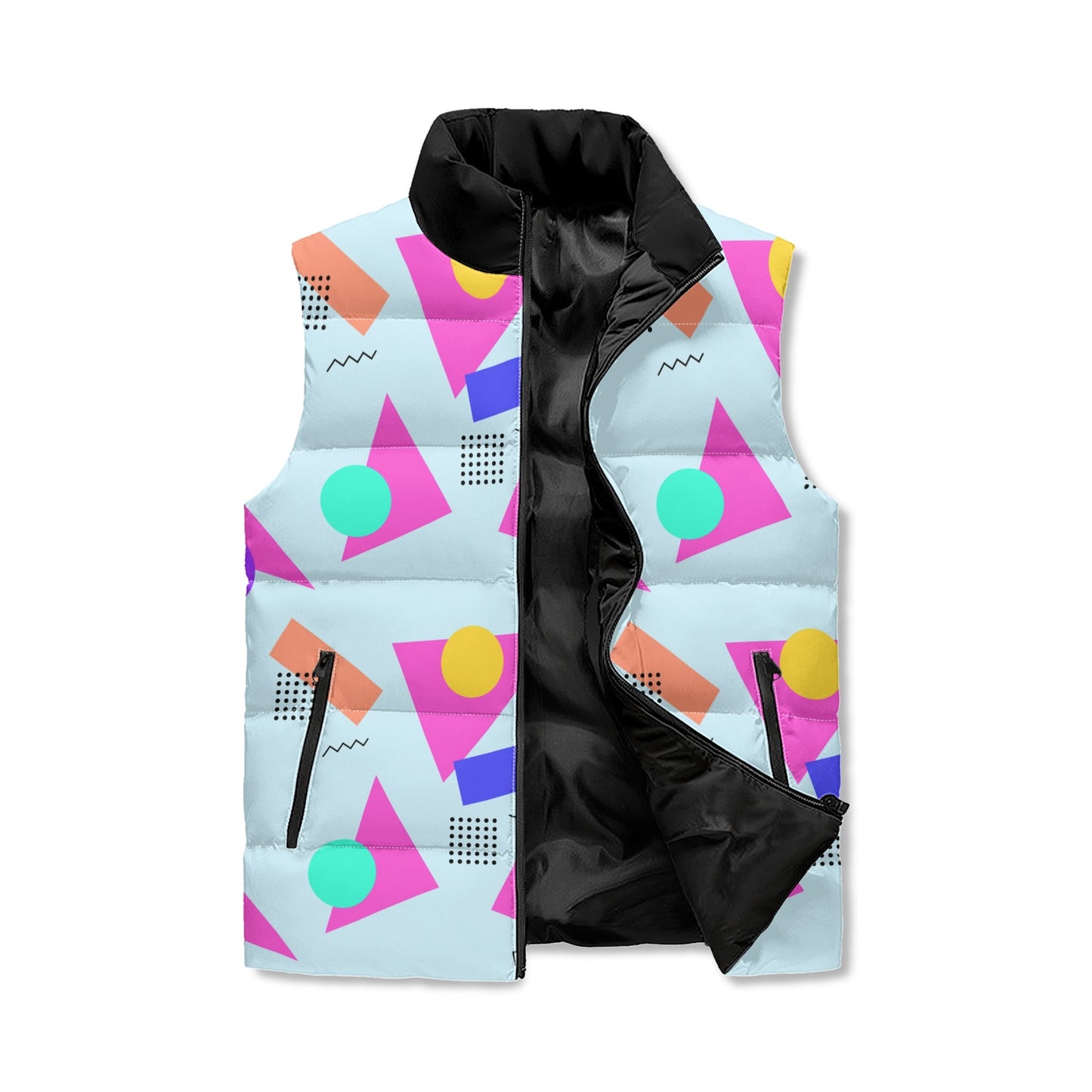 "Triangles, Circles and Squares Can Be Friends Too"  Puffer Vest