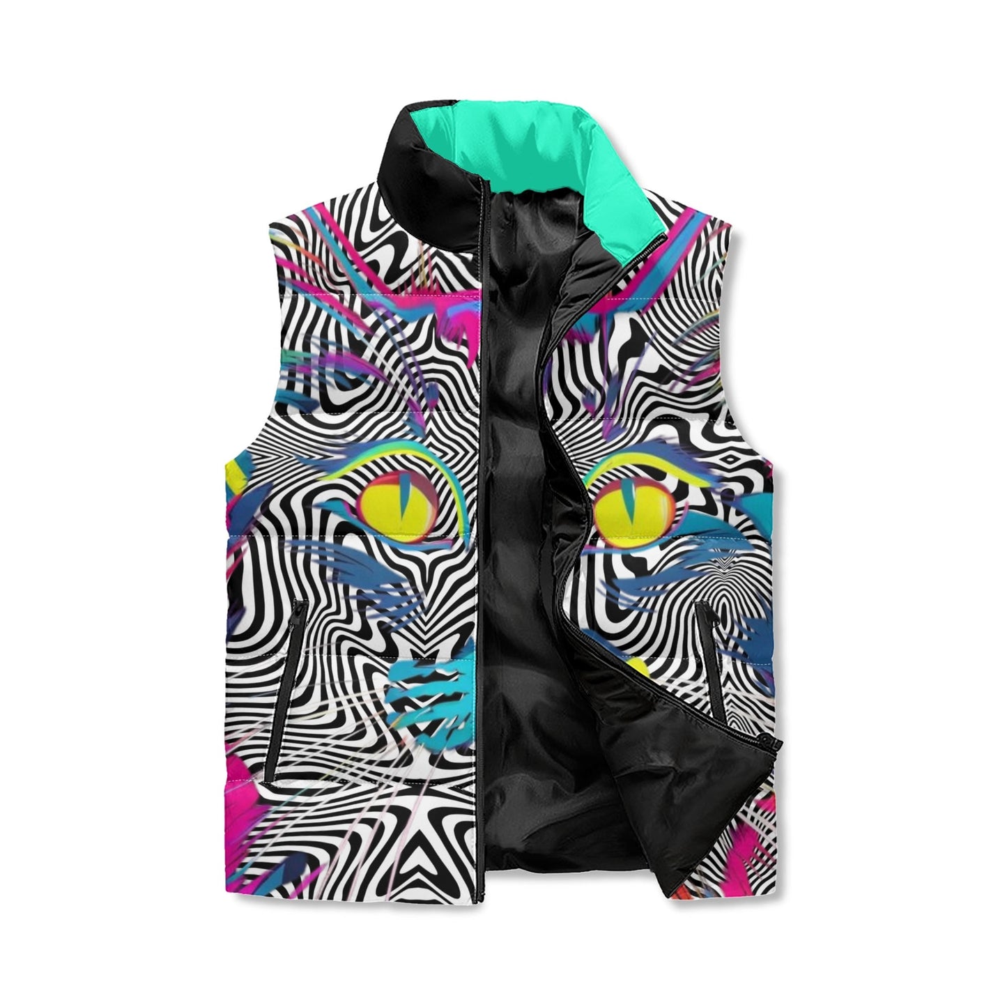 "Cat Got Your Tongue?"  Puffer Vest