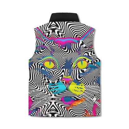 "Cat Got Your Tongue?"  Puffer Vest