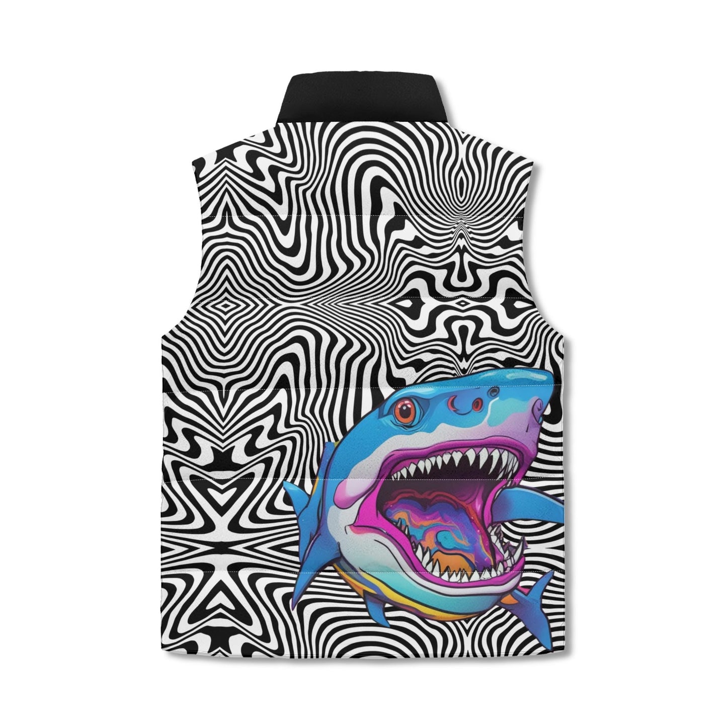 Unisex Lightweight All Over Printing Stand Collar Zip Up Puffer Vest