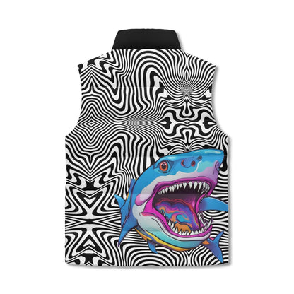 Unisex Lightweight All Over Printing Stand Collar Zip Up Puffer Vest