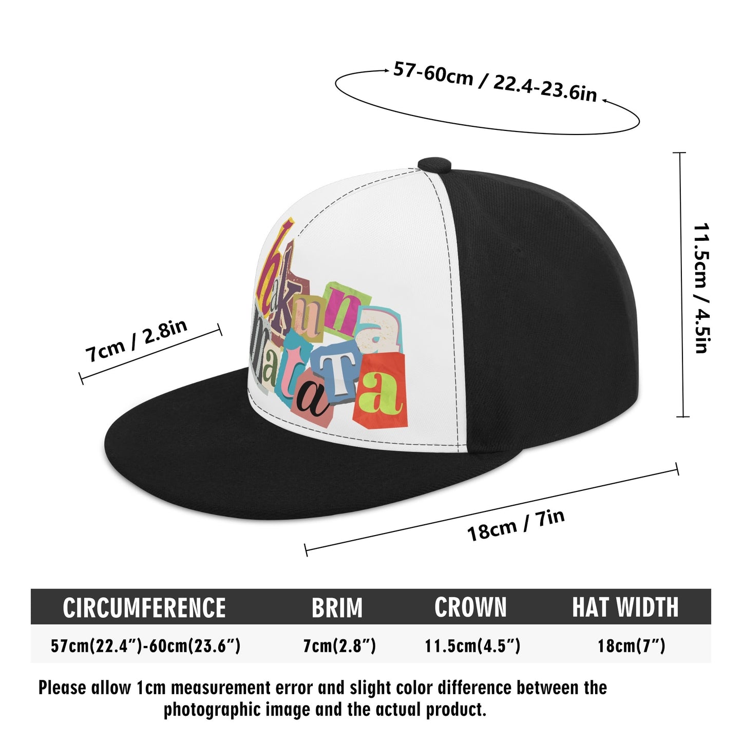 Hakuna Matata Front Printing Casual Hip-hop Hats