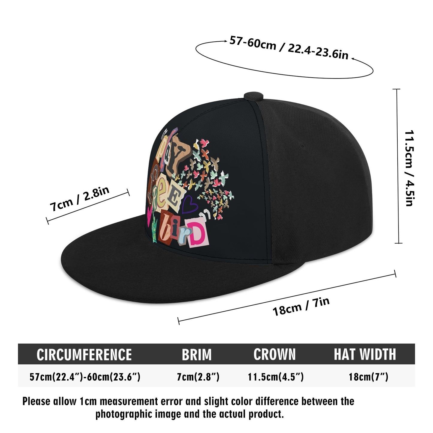 Freebird Front Printing Casual Hip-hop Hats