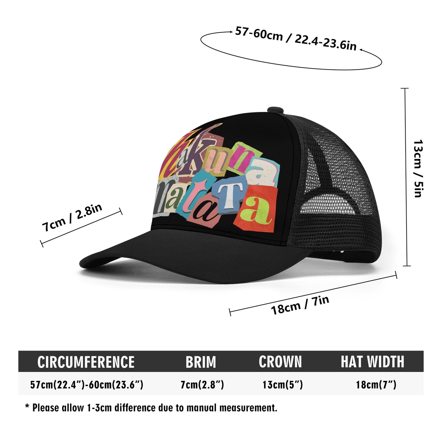 Hakuna Matata Front Printing Mesh Trucker Hats