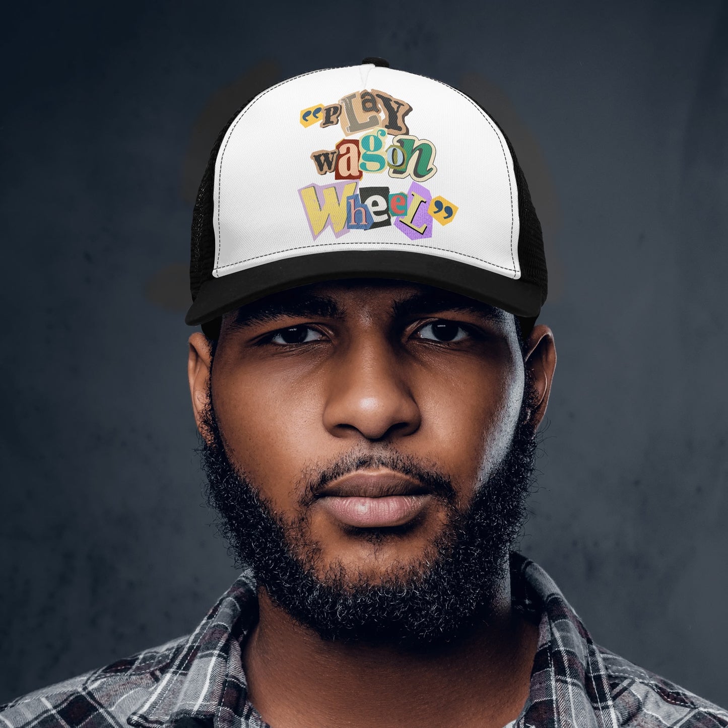 Play Wagon Wheel small print Front Printing Mesh Trucker Hats