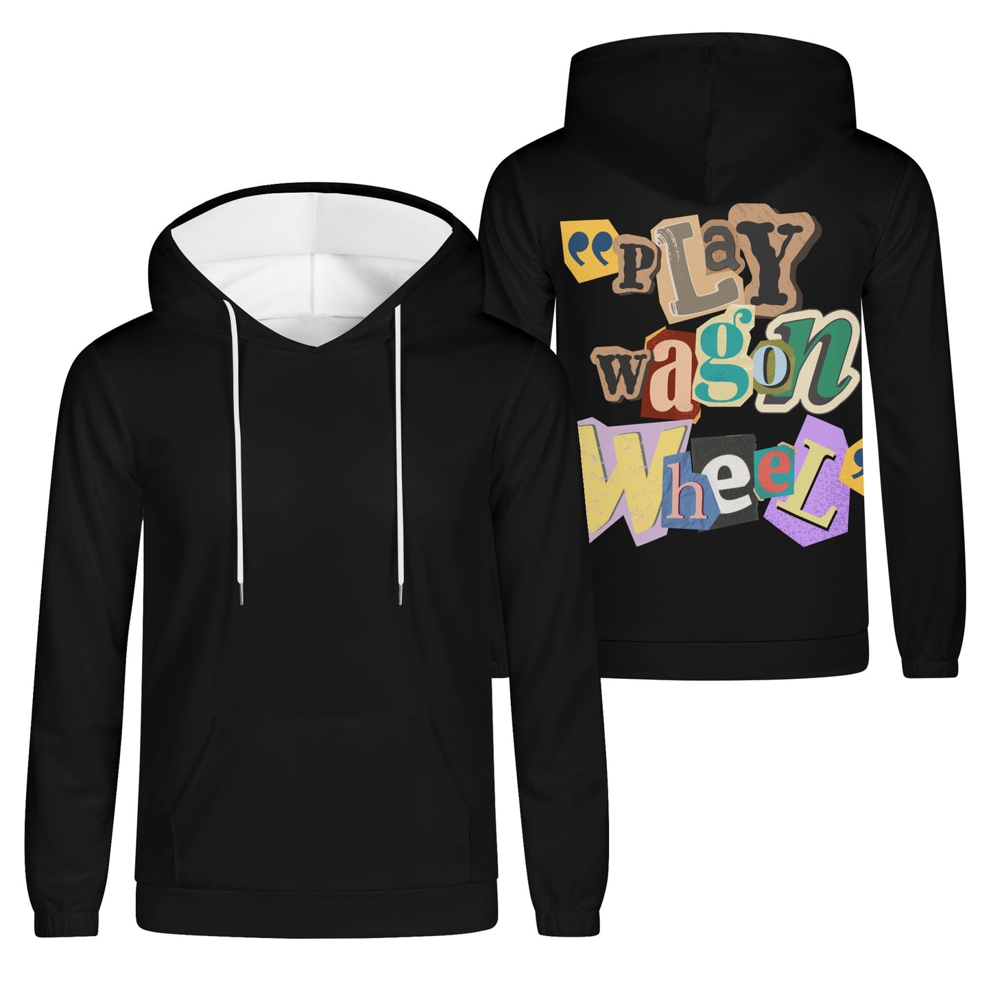 Play Wagon Wheel Mens Lightweight All Over Print Hoodie