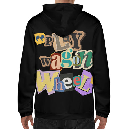 Play Wagon Wheel Mens Lightweight All Over Print Hoodie