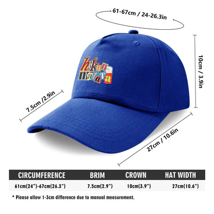 Hakuna Matata Custom Outdoor Baseball Cap Sun Hat with Front Printed