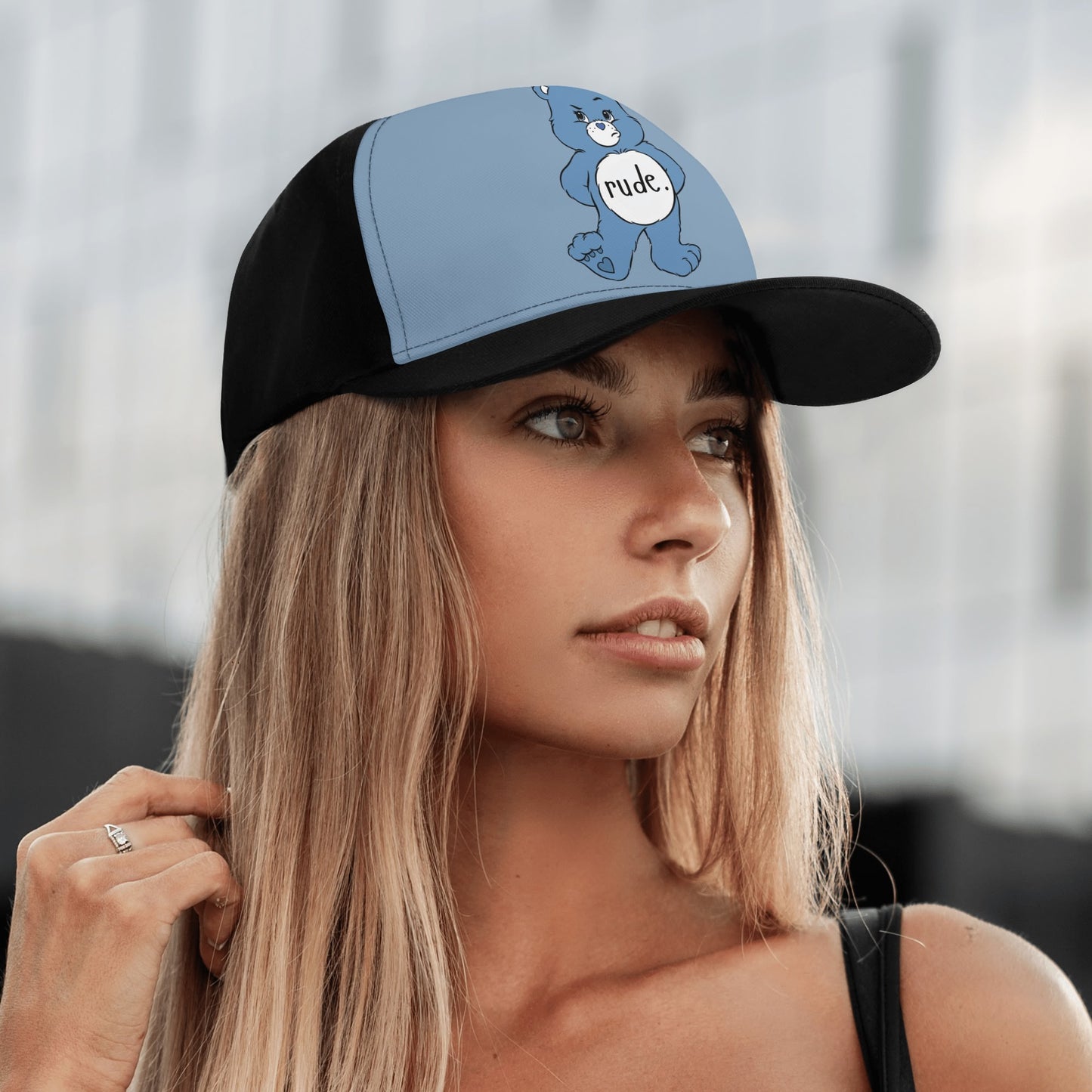 Rude Front Printing Trucker Cap