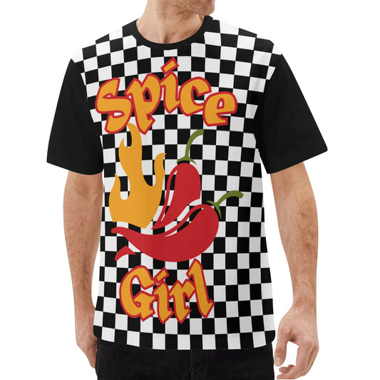 "Spicy Girls like Checkered Print" Unisex Graphic Tee