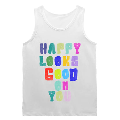 "Happy Looks Good" Unisex Graphic Tank