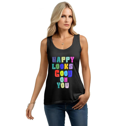 "Happy Looks Good" Unisex Graphic Tank