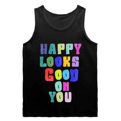 "Happy Looks Good" Unisex Graphic Tank
