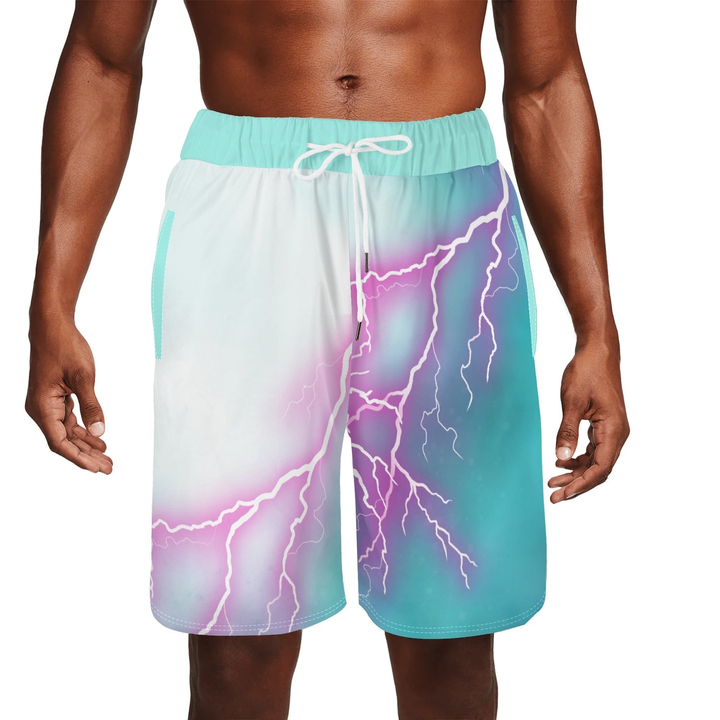 "Lightnin' Strikes" Mens Sea Life Swim Trunks