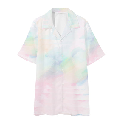 "Pastel in Another Dimension" Mens Regular Fit Hawaiian Short Sleeve Shirt and Shorts Set