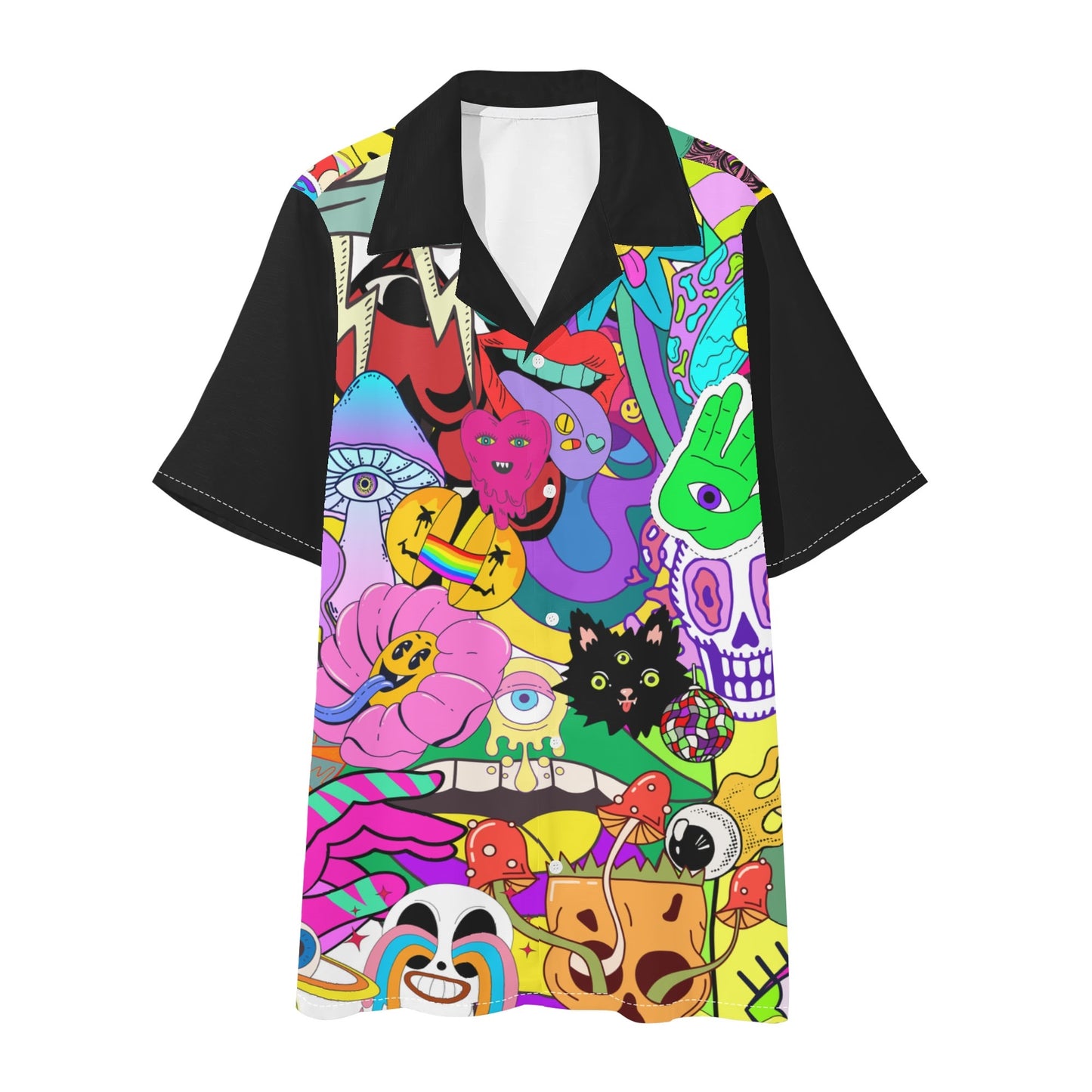 '"Colors are Dope" Mens Regular Fit Hawaiian Short Sleeve Shirt and Shorts Set