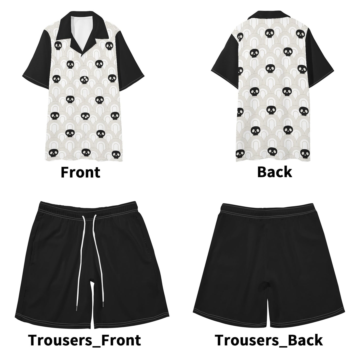 "You Kill Me" Mens Regular Fit Hawaiian Short Sleeve Shirt and Shorts Set