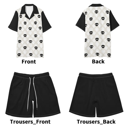 "You Kill Me" Mens Regular Fit Hawaiian Short Sleeve Shirt and Shorts Set