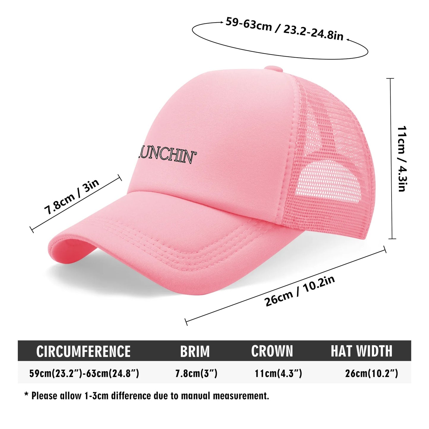 "Brunchin'" Breathable Mesh Baseball Cap Summer Hat