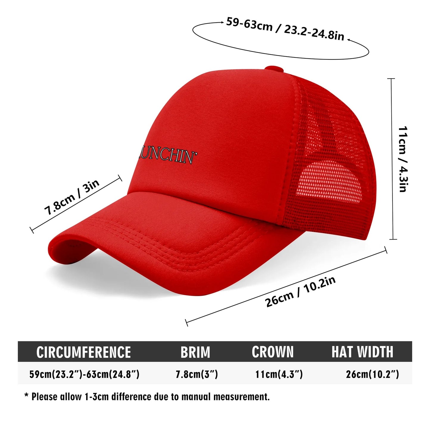 "Brunchin'" Breathable Mesh Baseball Cap Summer Hat