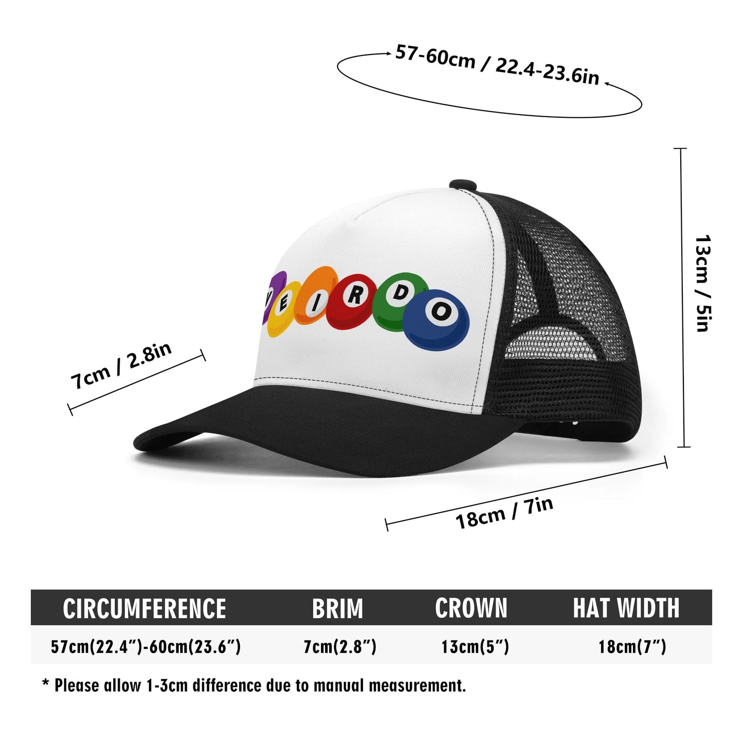 "WEIRDO" Mesh Trucker Hats