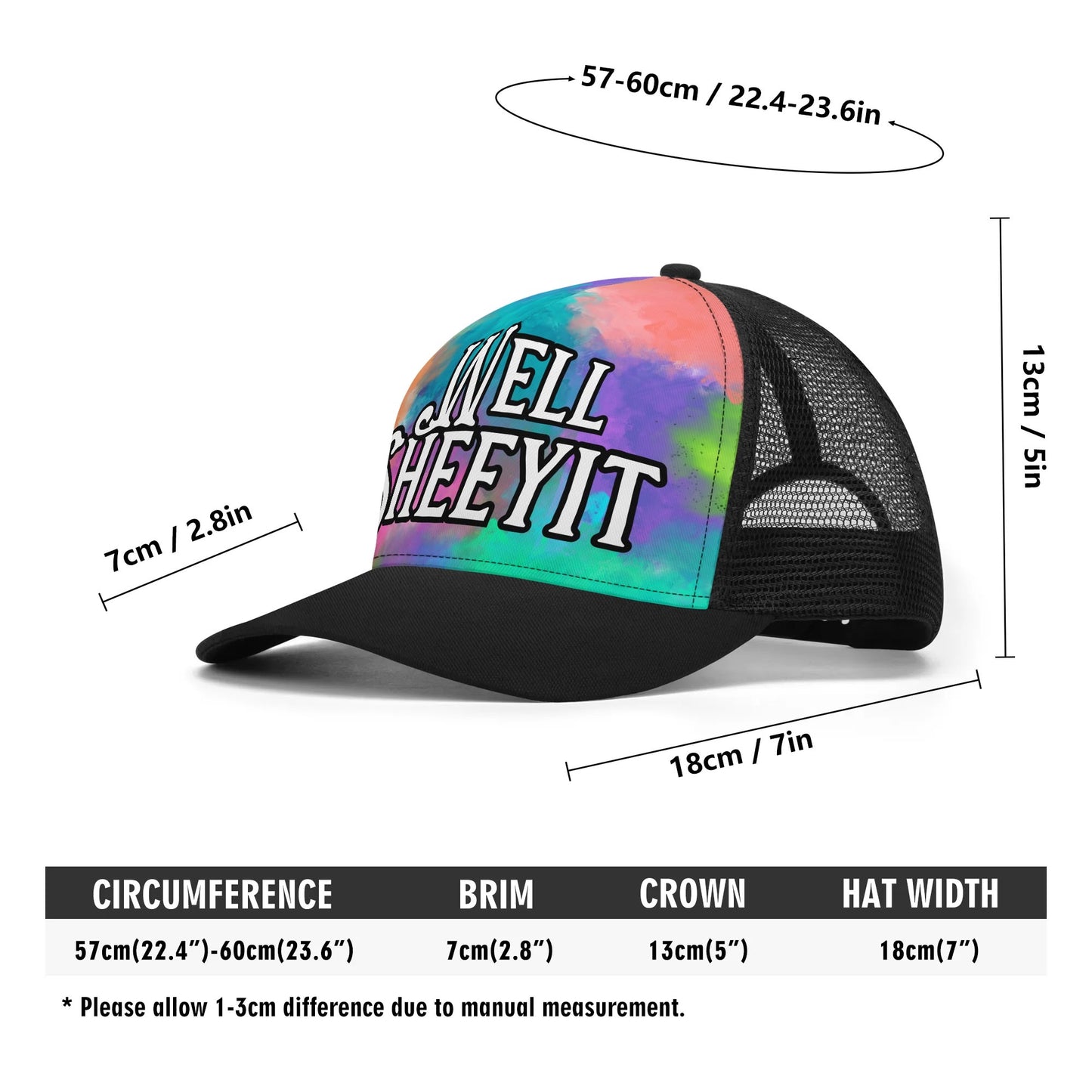 "Well, SHEEYIT, its TYE DYE" Mesh Trucker  Hats
