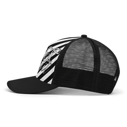 "Well, Sheeyit - scripted, striped and undetected" Mesh Trucker Hats