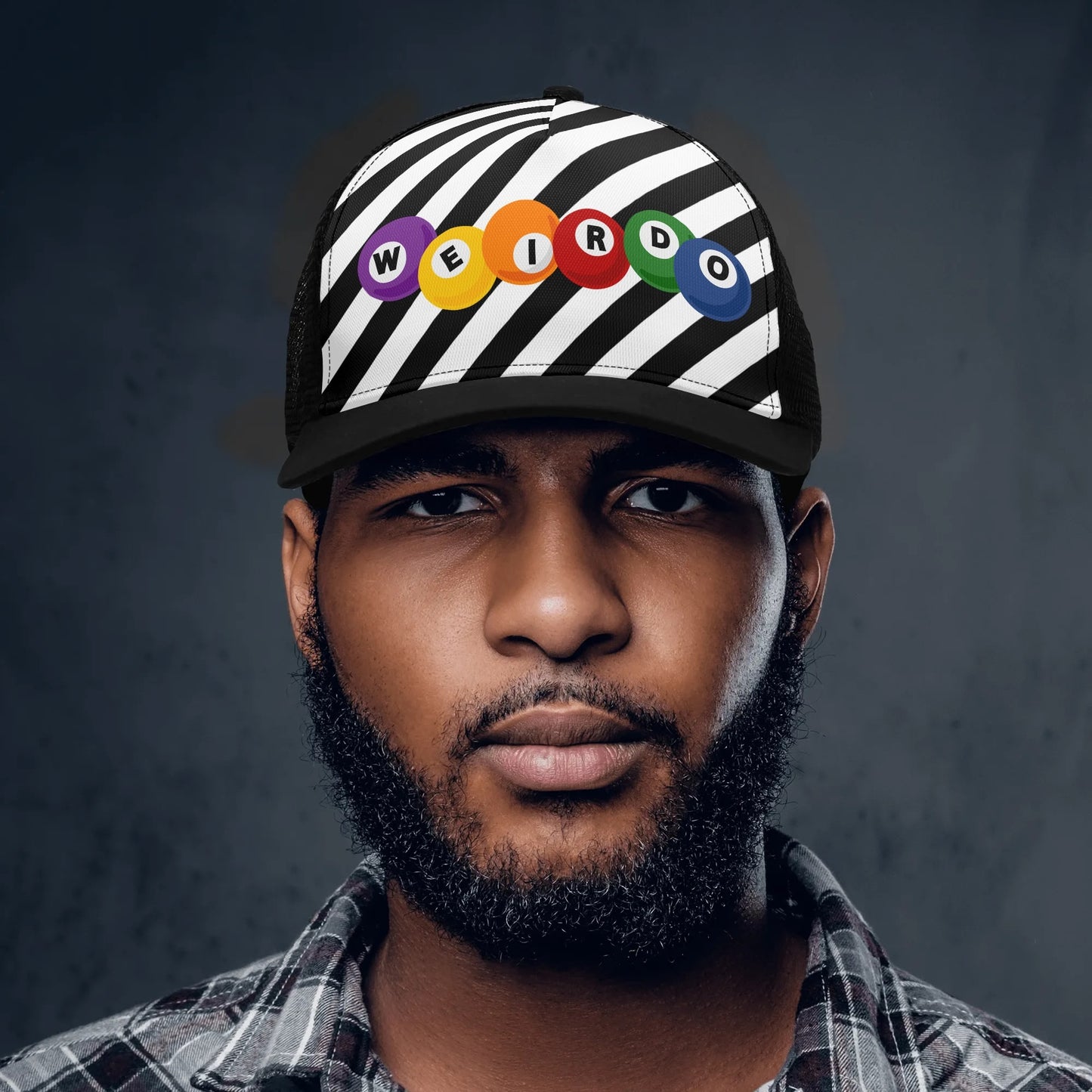 "Weirdos Like Balls and Stripes" Mesh Trucker Hats