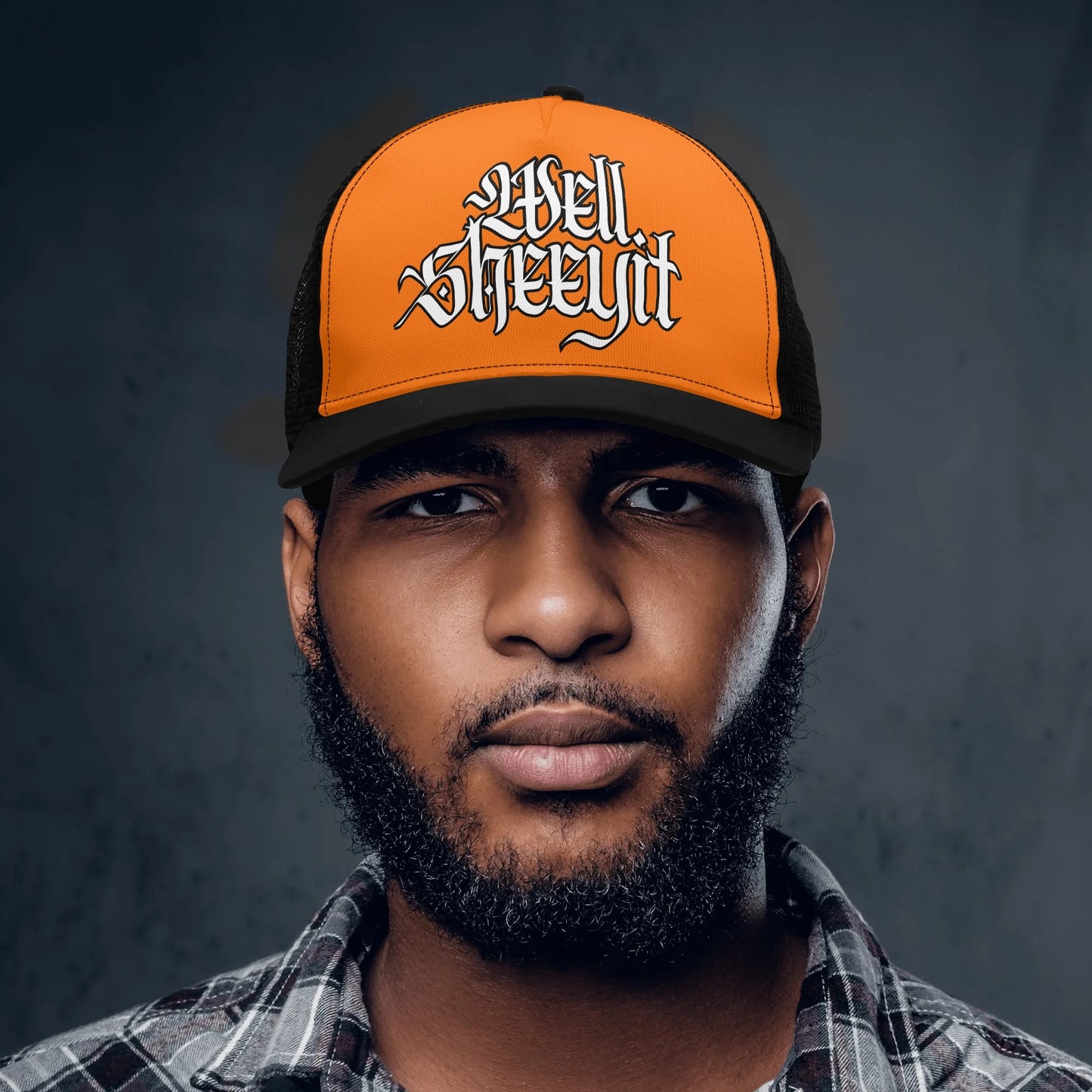 "Well, Sheeyit - its ORANGE"  Mesh Trucker Hats
