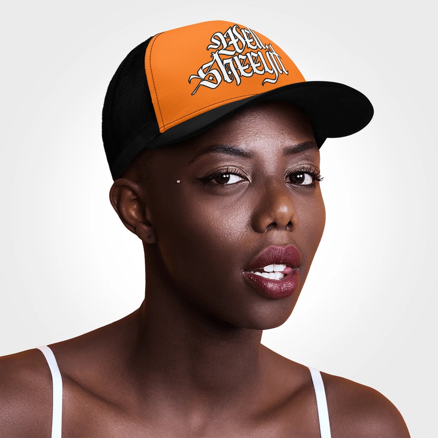 "Well, Sheeyit - its ORANGE"  Mesh Trucker Hats
