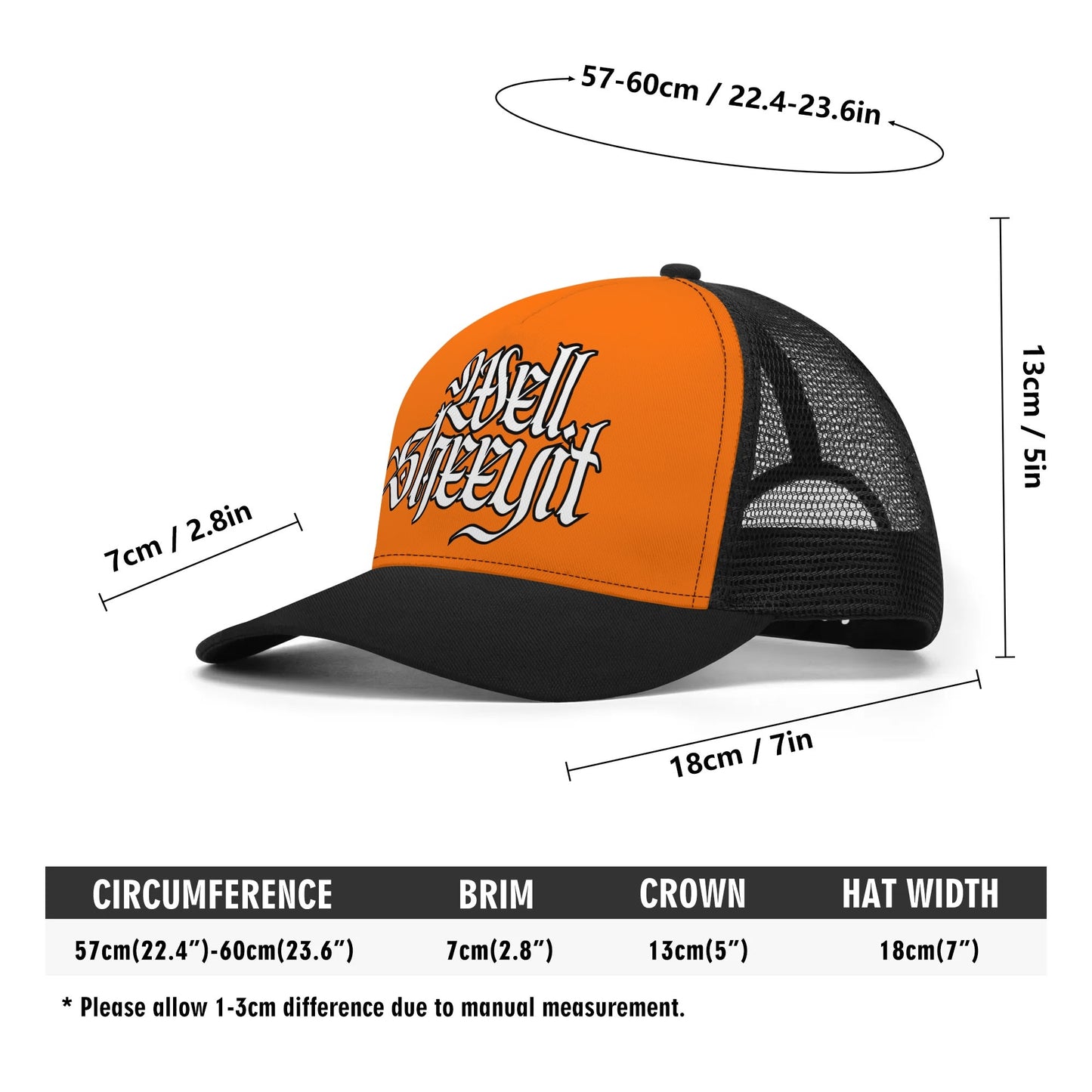 "Well, Sheeyit - its ORANGE"  Mesh Trucker Hats