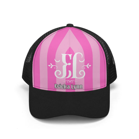 ERICKA LYNN "PINK STRIPES" Front Printing Mesh Trucker Hats