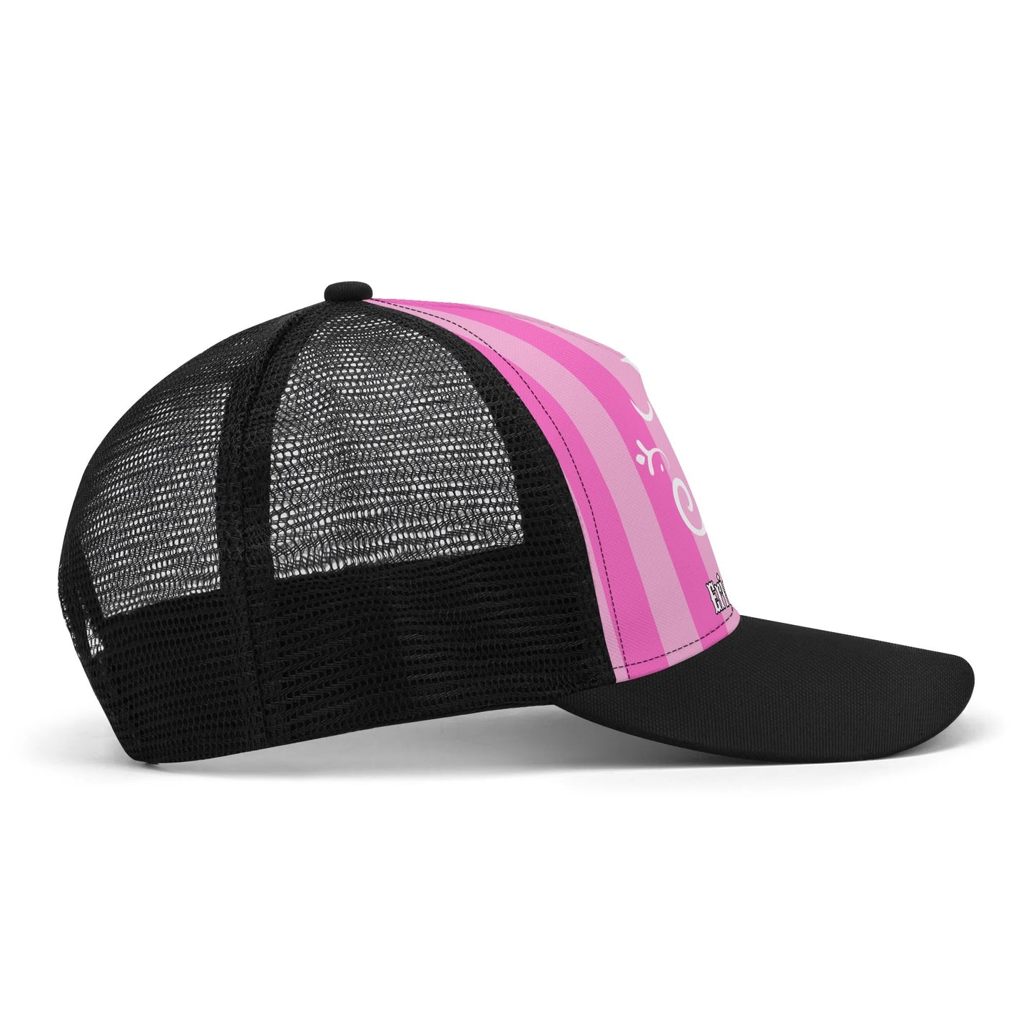 ERICKA LYNN "PINK STRIPES" Front Printing Mesh Trucker Hats