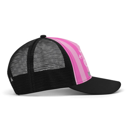 ERICKA LYNN "PINK STRIPES" Front Printing Mesh Trucker Hats