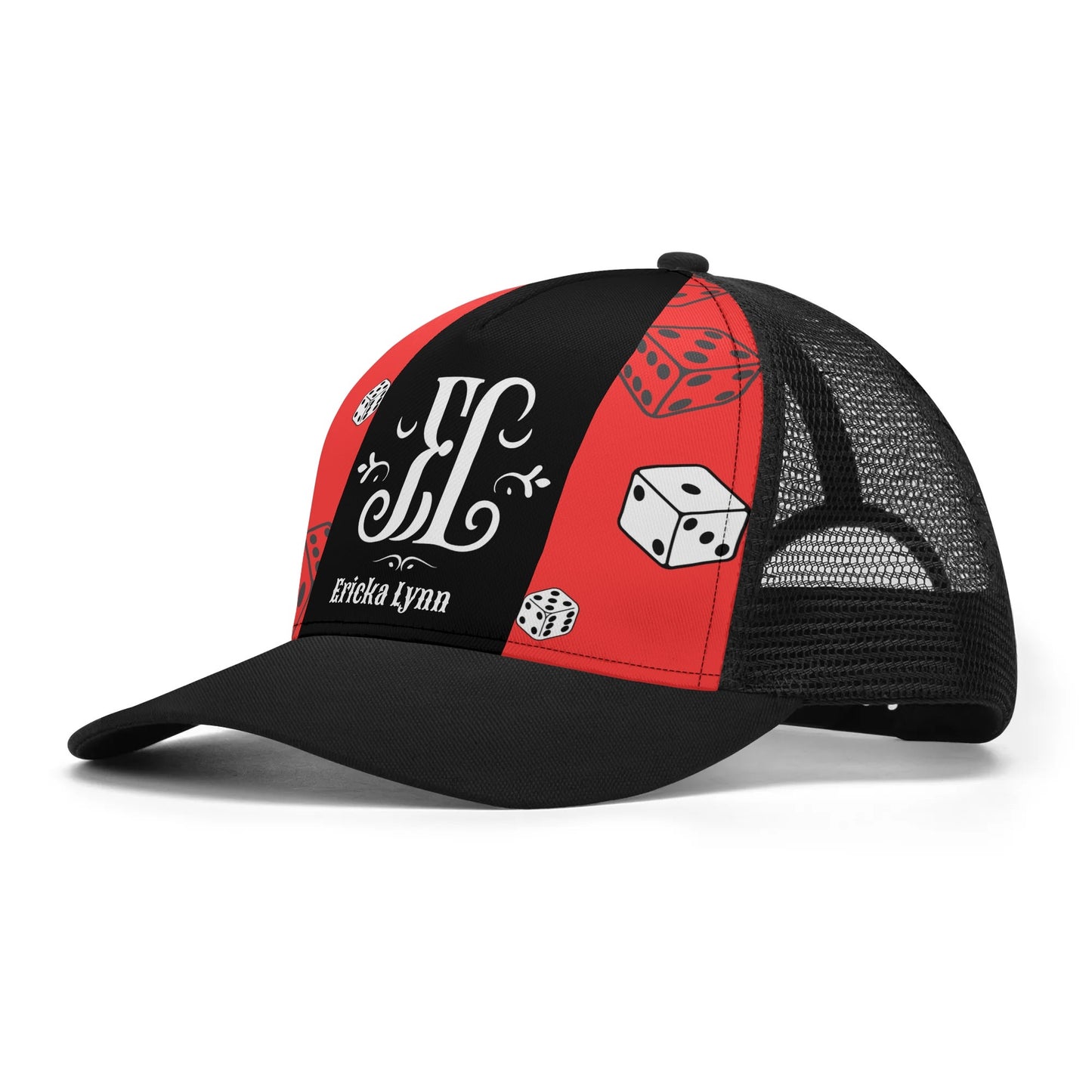 ERICKA LYNN "ROLL THE DICE" Front Printing Mesh Trucker Hats