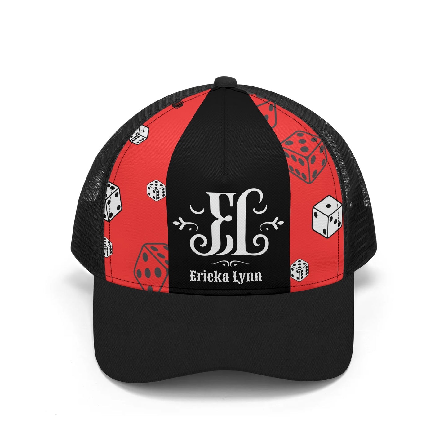 ERICKA LYNN "ROLL THE DICE" Front Printing Mesh Trucker Hats