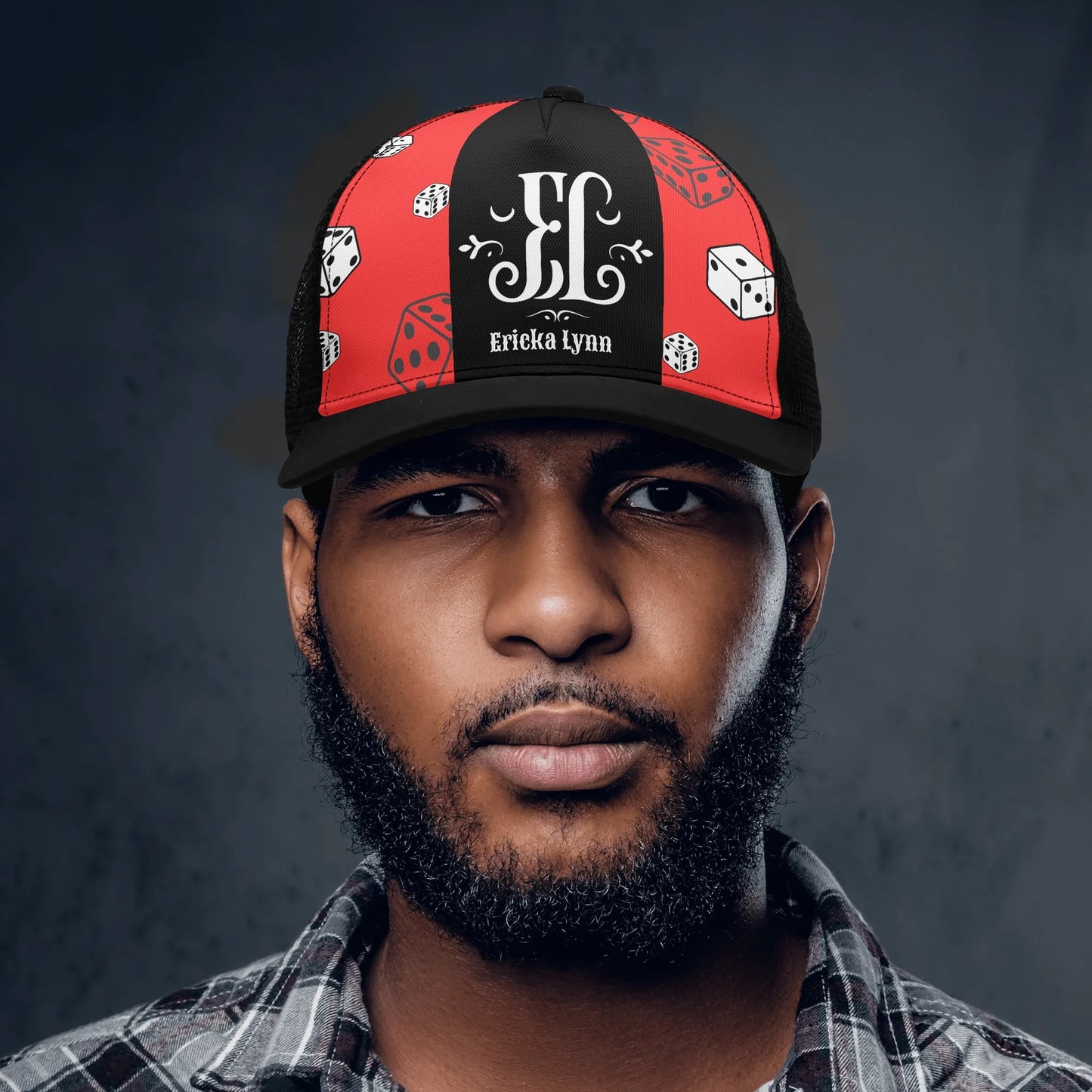 ERICKA LYNN "ROLL THE DICE" Front Printing Mesh Trucker Hats